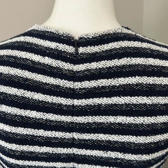 THEORY Albita Guardia Dress Uniform White Navy Blue Stripe Fit Flare Sz 4 NEW - Picture 9 of 13